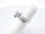 1.79 Cttw Diamond & 14k White Gold Halo Bridal Set 6.5 Grams Size 5 Fw0726erzdu