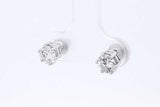 0.66cttw Diamond Stud Earrings In 18k White Gold 1 Gram Eb0726worde