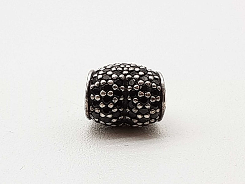 Pandora Pave Set Black Cz Heart 0.925 Sterling Silver Charm Do0424rde