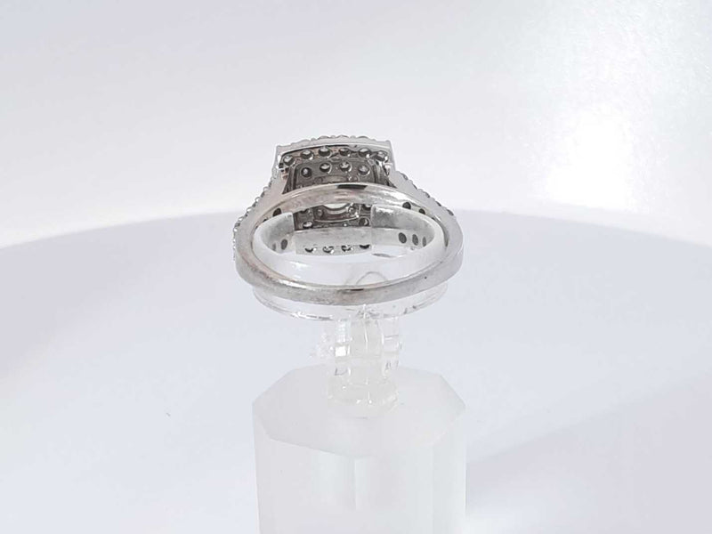 1.07 Cttw Diamond 10k White Gold Ring 5.9 Grams Size 9 Aa0625izxsa