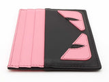 Fendi Monstro Black Pink Leather Card Holder Do1025rxde