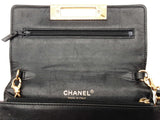 Chanel Golden Class Matelasse Black Quilted Leather Wallet On Chain Do0526erxde