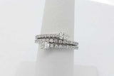 0.54cttw Diamond Wrap Ring In 14k White Gold 4.1 Grams Size 6.5 Eb1026oixsa