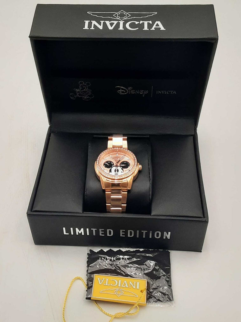 Invicta Disney Mickey Mouse Limited Edition Stainless Steel Watch 38mm Eb524pxsa