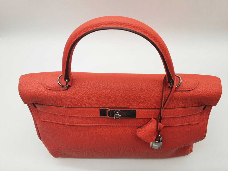 Hermes Kelly 32 Capucine Orange Togo Palladium Shoulder Bag Do0723exzxde