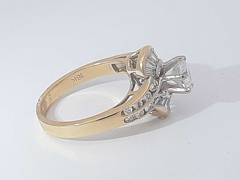 1.71 Cttw Diamond 18k Yellow Gold Ring 5.4 Grams Size 6.5 Aa0725lizxsa