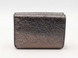 Balenciaga Cash Mini Wallet In Dark Gray Crinkled Calfskin Fw0926lzxdu