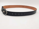 Salvatore Ferragamo Rhinestone Belt Black Size 34 Aa0825lorsa