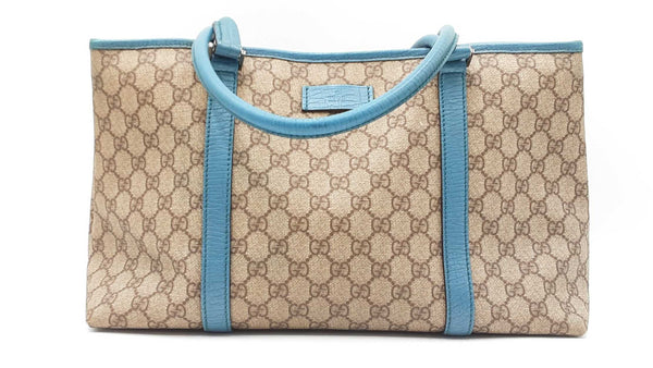Gucci Blue/beige Gg Supreme Tote Bag Sd0925lrzdu