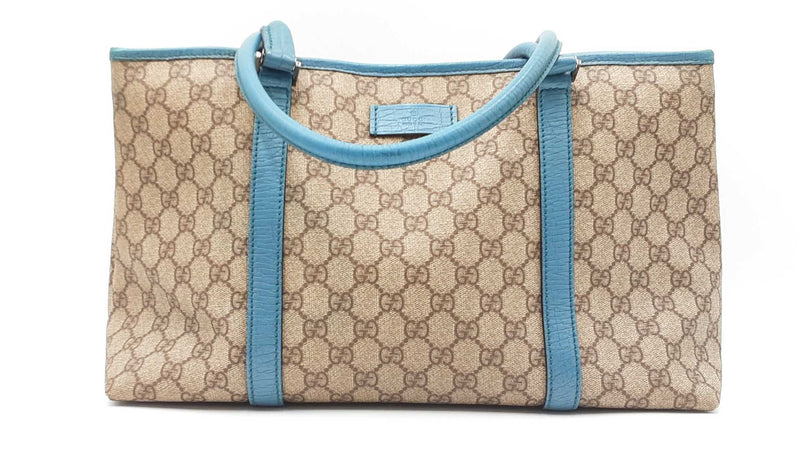 Gucci Blue/beige Gg Supreme Tote Bag Sd0925lrzdu