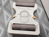 Christian Dior Lingot 50 Bag In Gray Cd Diamond Coated Canvas Fw0526exzdu