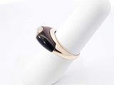 Tiger's Eye & Diamond Inlay Ring In 10k Yellow Gold 4.6g Size 6.5 Fw0426lexdu