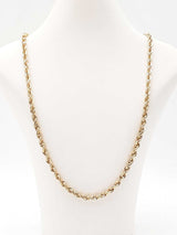 10k Yellow Gold Rope Chain Necklace 38.6 Grams 22.5 Inch Fw1225lcrxdu