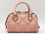 Gucci Mini Convertible Boston Bag In Pink Gg Matelassé Leather Fw1125ixzdu