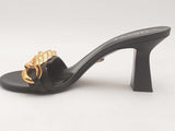 Versace Medusa Chain Leather Sandals Black  Size 41 Aa0126crsa