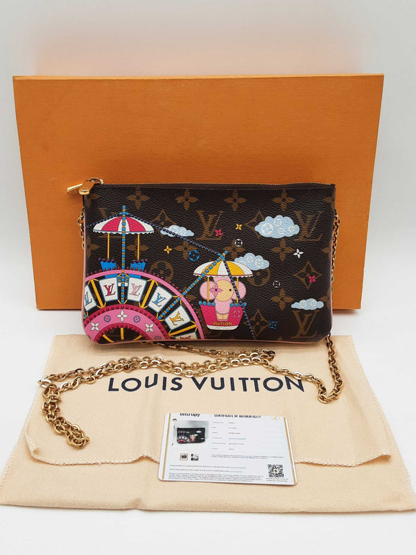 Louis Vuitton Double Zip Pochette Vivienne Holiday Crossbody Bag Do0225erxde