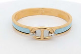 Hermes Enamel Mini Clic Chaine D'ancre Bracelet Eb1026lrxsa