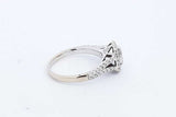 Approx. 0.7ctw Diamond Ring In 14k White Gold 4 Grams Size 7.5 Eb1024ooxdu