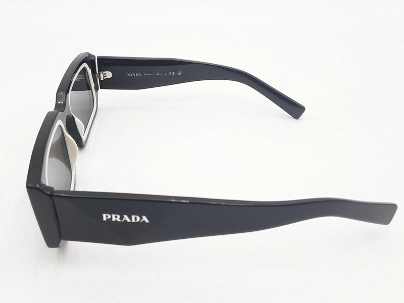 Prada Pr 06ys Symbole Rectangular Sunglasses In Black Sd0925izsa