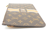 Louis Vuitton Pochette Brown Damier Ebene Orange Stripe Pouch Do0926wrxde