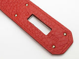Hermes Kelly 40 Vermillion Red Clemence Palladium Shoulder Bag Do0523erxzde