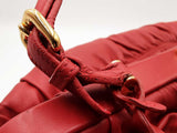 Prada Gaufre Frame Top Handle Bag In Red Nappa Leather Fw0126wrzdu
