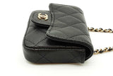 Chanel Black Caviar Quilted Leather Mini Chain Belt Bag Eb1125oexzde