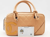 Chanel Mini Cambon Lambskin Beige / Tan Handbag Aa0826rrzsa