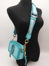 Marc Jacobs Fluoro Edge Snapshot Blue Leather Crossbody Bag Do0825ixde