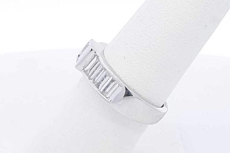1.05ctw Lab Grown Diamond Ring In Sterling Silver 4.4 Grams Size 7 Eb0325