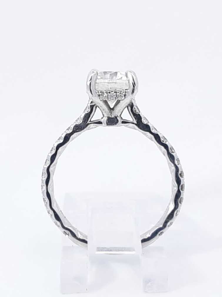 A. Jaffe 2.02 Cttw Diamond & 14k White Gold Ring 3.2 Grams Size 5.75 Fwworxdu