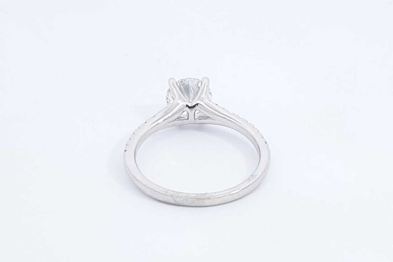1.52ctw Lab Grown Round Diamond Ring 14k White Gold 3 Grams Size 8 Eb1124lrxzdu