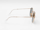 Ray-ban Arista Gold-tone Round Sunglasses With Green Lenses Fw1026ixdu