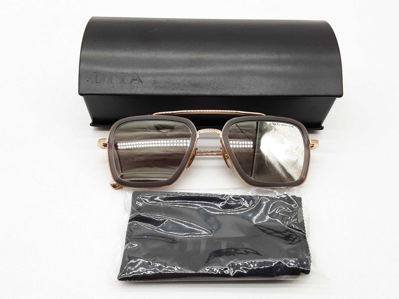 Dita Flight 006 Gold Metal Square Frames Grey Lens Sunglasses Do1224lrxde