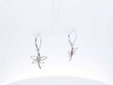 Diamond & 14k White Gold Dragonfly Leverback Earrings 1.6 Grams Fw0826lzxdu