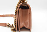 Chanel Quilted Iridescent Pink Leather Boy Bag Eb0526oxerde
