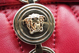 Versace Kleio Quilted Red Leather Crossbody Bag Eb0326pxzsa