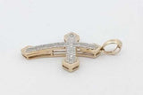 2.36cttw Diamond Cross Pendant In 10k Yellow Gold 7.2 Grams Eb1026ecrsa