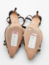 Kate Spade Pomona Black & White Polka Dot Patent Leather Heels Size 7m Eb726orde