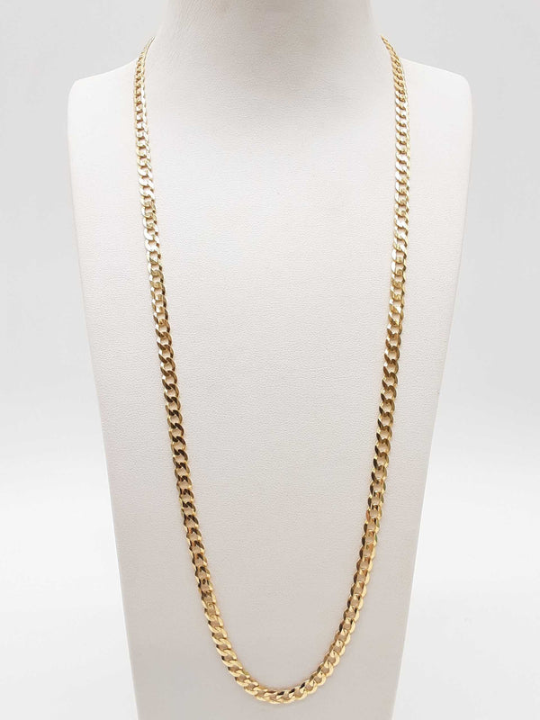 14k Yellow Gold 15.0g Concave Curb Chain 24 In Do0625iexde