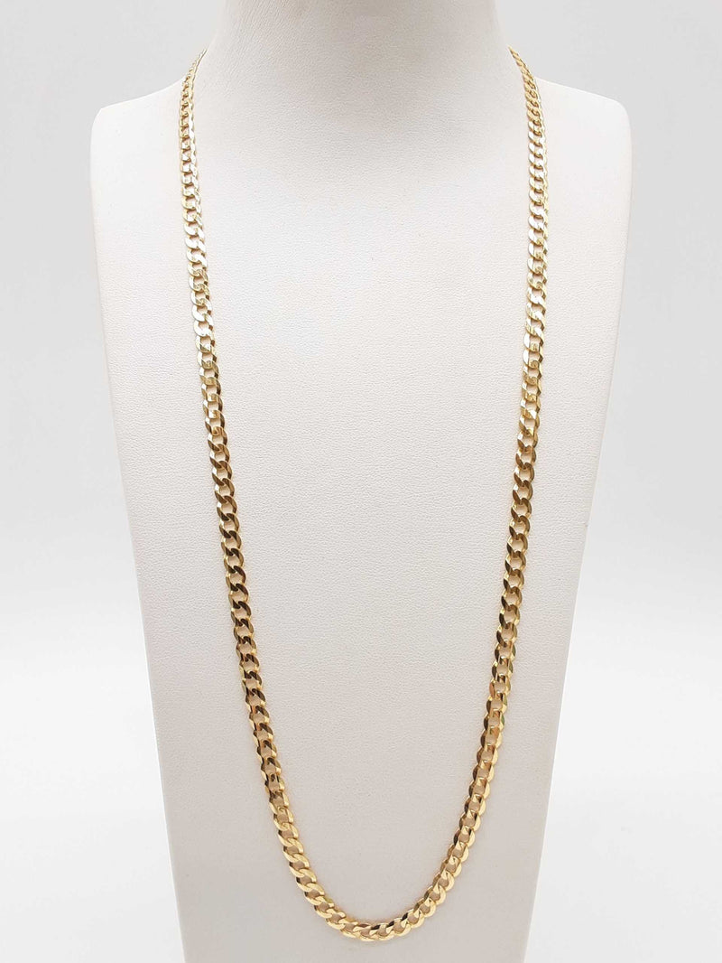 14k Yellow Gold 15.0g Concave Curb Chain 24 In Do0625iexde