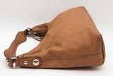 Gucci Gg Monogram Brown Leather Hobo Shoulder Bag Eb1026lrxde