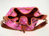 Dooney & Bourke Gretta Drawstring Pink Logo Bucket Bag Do0824rxde