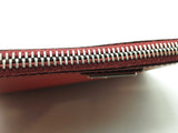 Prada Red Saffiano Zipper Pouch Do0926oxzde