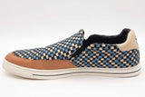 Fendi Multicolor Woven Leather Slip On Sneakers Size 11 Eb0925pxzde