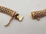 1.10 Carat Diamond 14k Yellow Gold 40.1g Woven Necklace 16.5 In Do0725wixzde