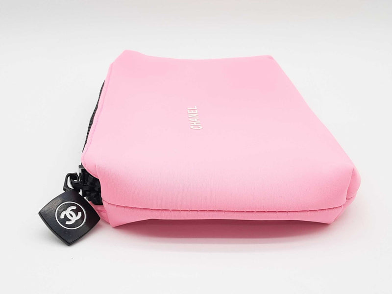 Chanel Vip Neon Pink Neoprene Cosmetic Bag Do0225oxde