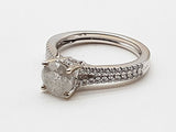 1.55 Cttw Natural Diamonds 14k White Gold 4.4g Ring Size 7 Do0526erxde