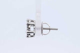 1.05cttw Diamond Single Stud Screwback Earrings 14k White Gold 1.2g Eb0826prxde