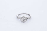 0.09cttw Diamond Ring In 14k White Gold 3.2 Grams Size 7 Eb0526oorde